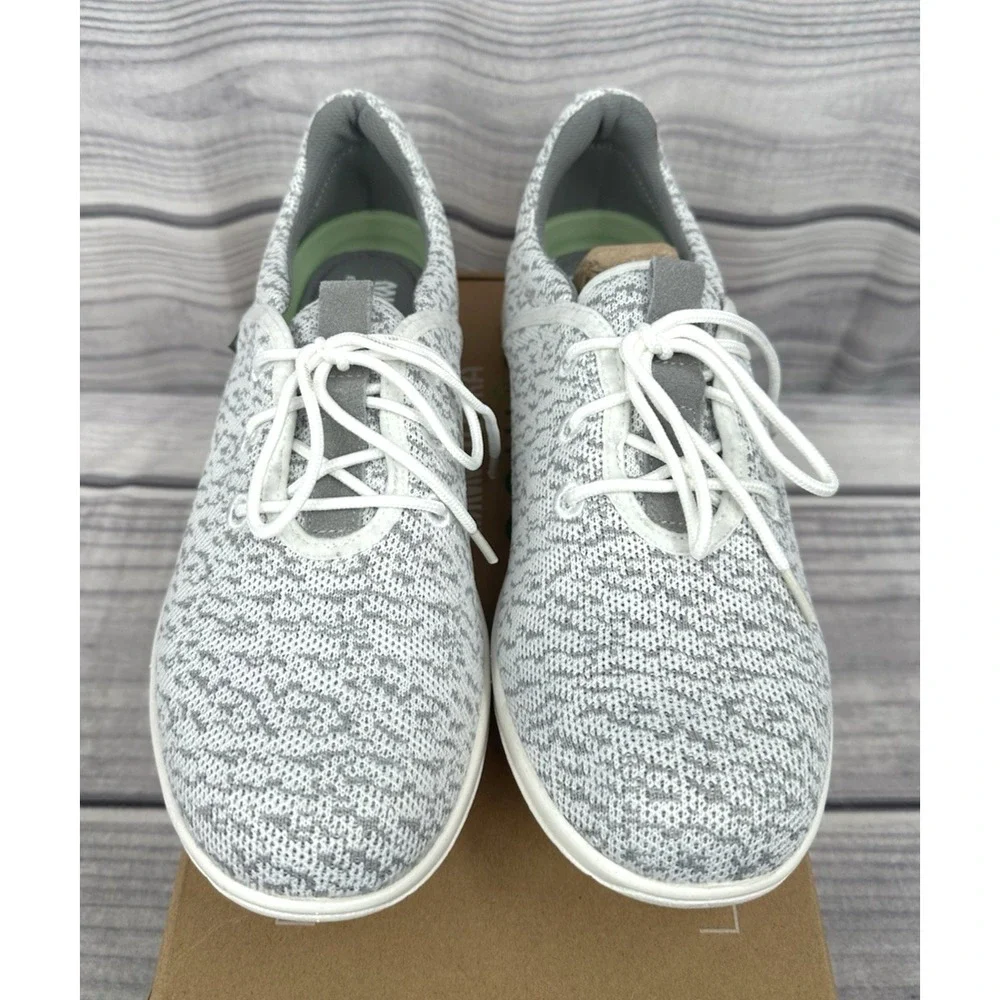 MINNETONKA ECOWISE ANEW KNIT SNEAKERS - WHITE / GREY - WOMEN'S SIZE‎ 11 M - NEW
